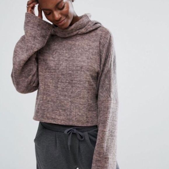 free people cropped hoodie